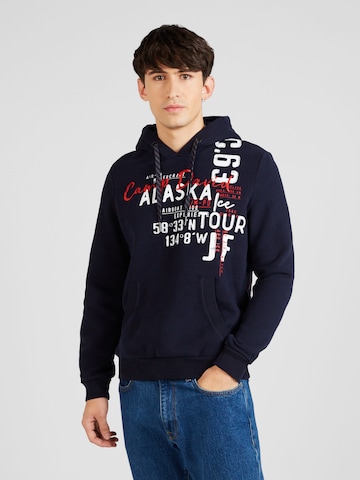 CAMP DAVID Sweatshirt 'Alaska Ice Tour' in Blue: front