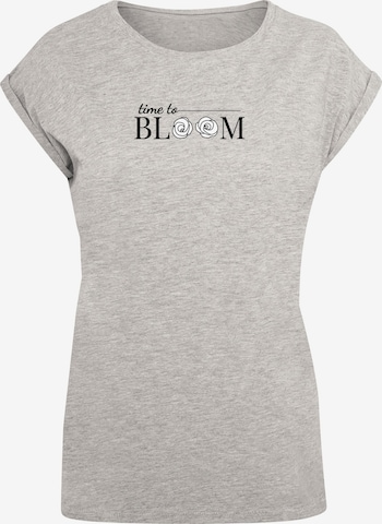 Merchcode Shirt 'Time To Bloom' in Grey: front