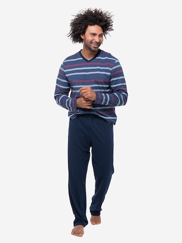 Ammann Pyjama lang 'Night & Home Cotton' in Blauw