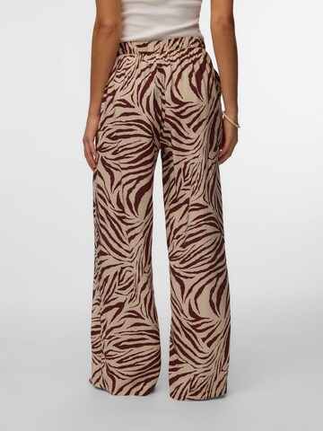 VERO MODA Wide leg Trousers 'VMJosie' in Beige
