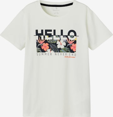 NAME IT - Camiseta 'Famos' en blanco: frente