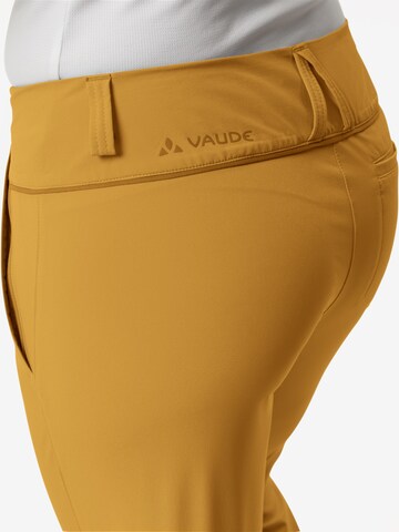 VAUDE Slim fit Outdoor Pants 'Skomer P II' in Yellow