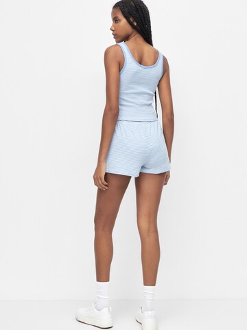 Pull&Bear Pyjamashorts in Blau