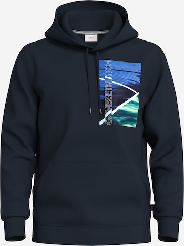 Sweat-shirt s.Oliver en bleu : devant