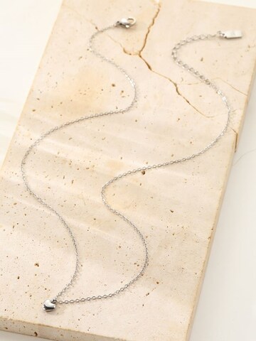 Hey Happiness - Cadena 'Heart Bold' en plata