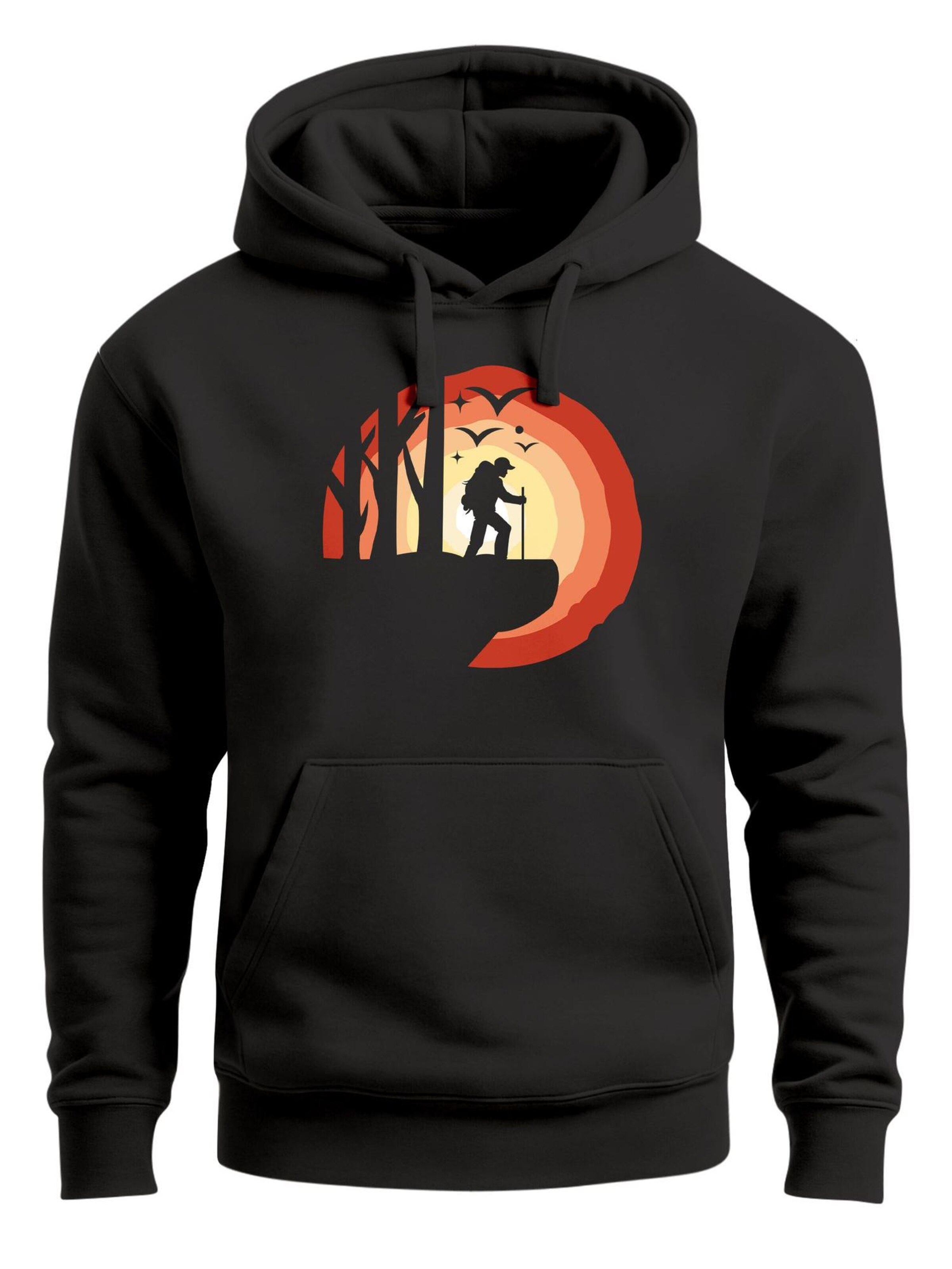 Neverless Sweatshirt 'Wanderer' in Black: front