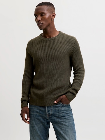 Pullover 'JJPANNEL' di JACK & JONES in verde: frontale