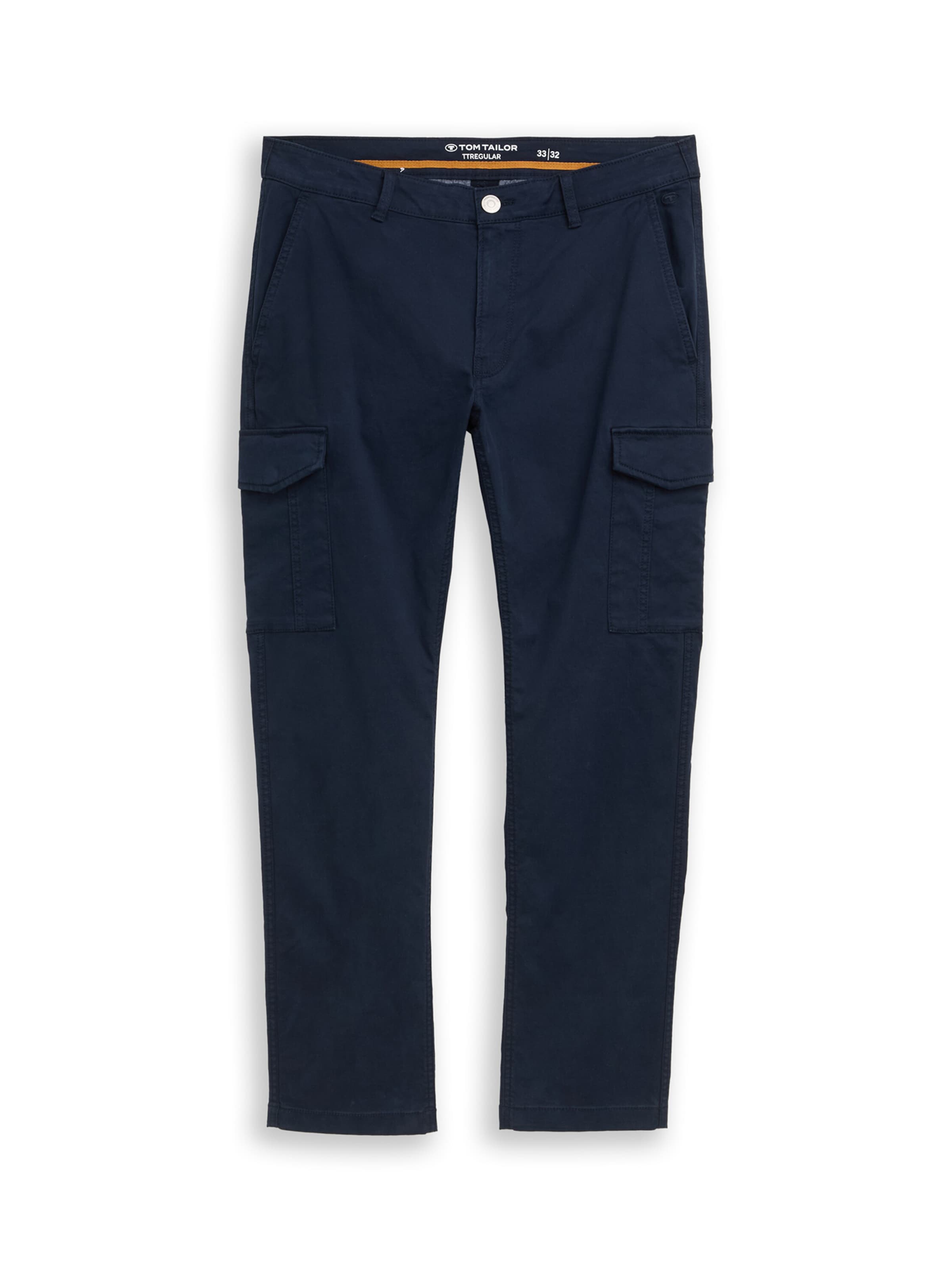 TOM TAILOR Regular Cargo Pants in Blue: front
