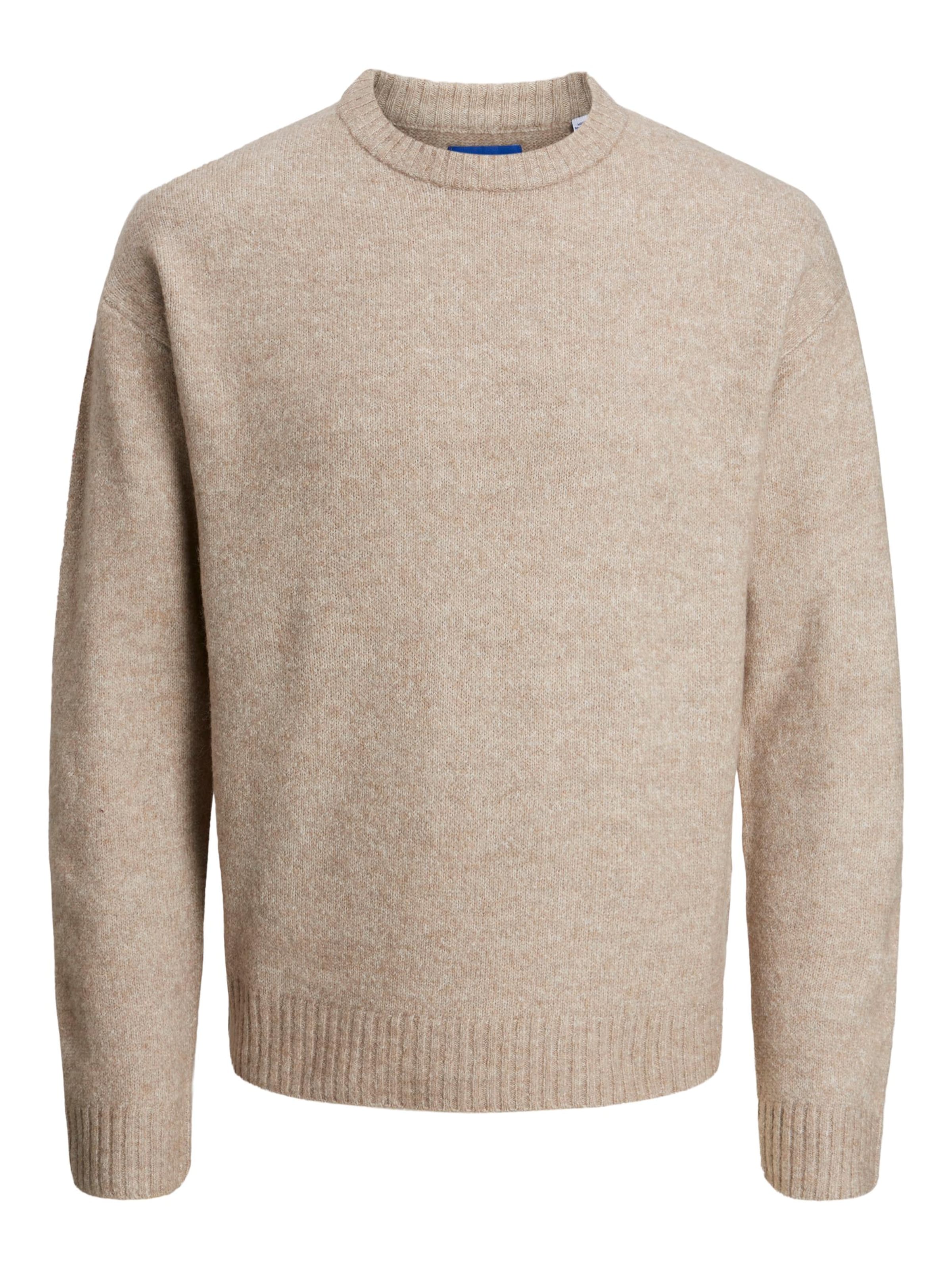 JACK & JONES Sweter 'JOROLLIE' w kolorze beżowy: przód