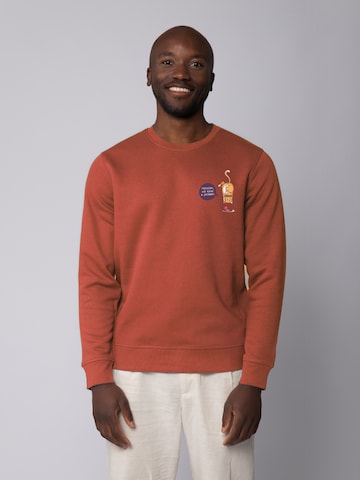 Watapparel Sweatshirt ' Funny Cat ' in Brown: front