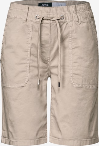 CECIL Regular Pants in Beige: front