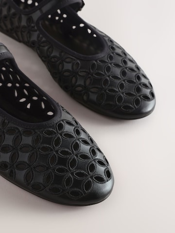 Balerini cu curea glezna 'Forever Comfort®' de la Next pe negru