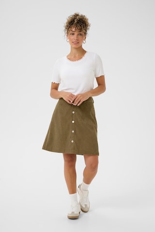 Cream Skirt 'Cory' in Green