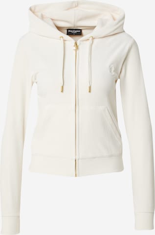 Juicy Couture Sweatjacka 'ROBERTSON' i vit: framsida