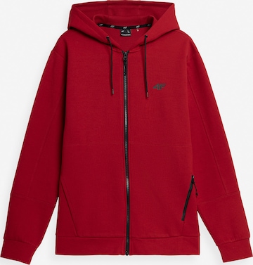4F Sports sweat jacket in Red: front