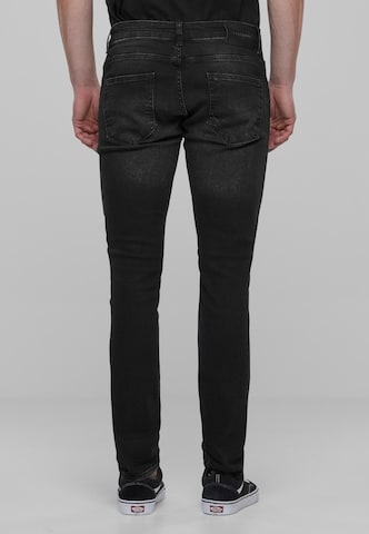 2Y Premium Tapered Jeans in Black