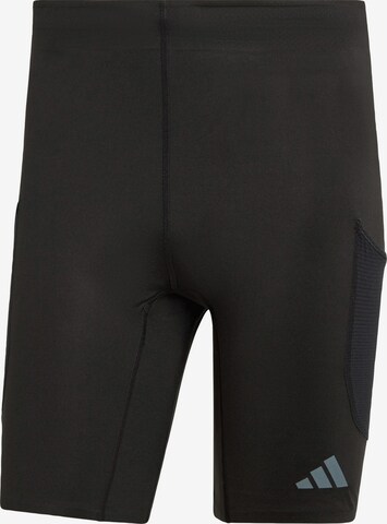 Skinny Pantalon de sport 'Adizero' ADIDAS PERFORMANCE en noir : devant