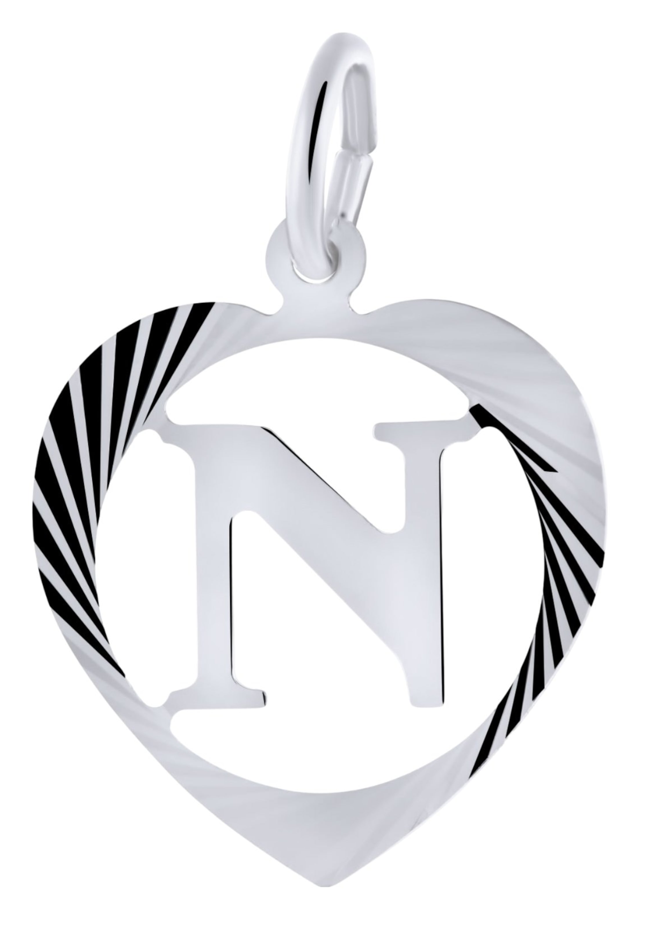 Lucardi Pendant 'Buchstabe' in Silver: front