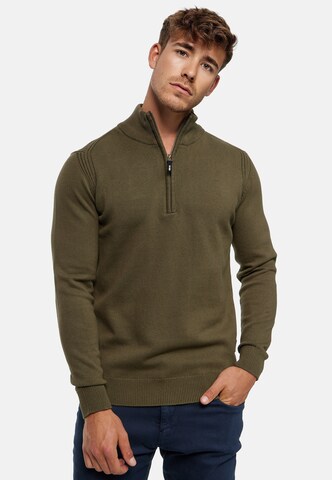 Pull-over 'Pointeau' INDICODE JEANS en vert
