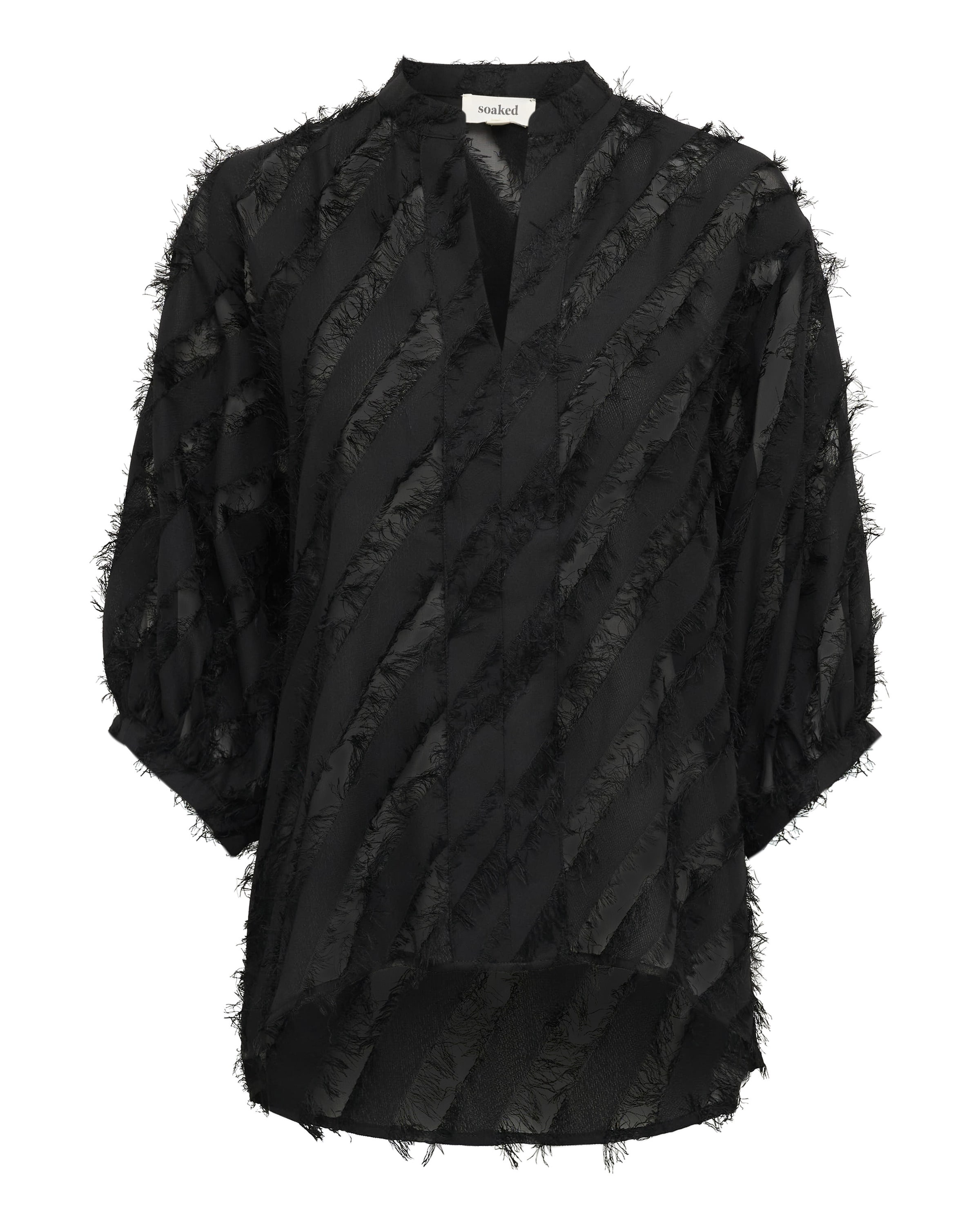 SOAKED IN LUXURY Blouse 'Colete Amily' in Black: front