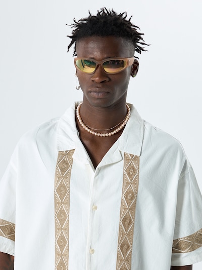 VAMOS CLO Button Up Shirt 'Stockton' in Camel / Ecru, Item view