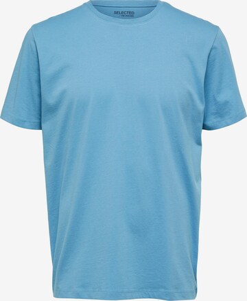 T-Shirt 'Aspen' SELECTED HOMME en bleu : devant