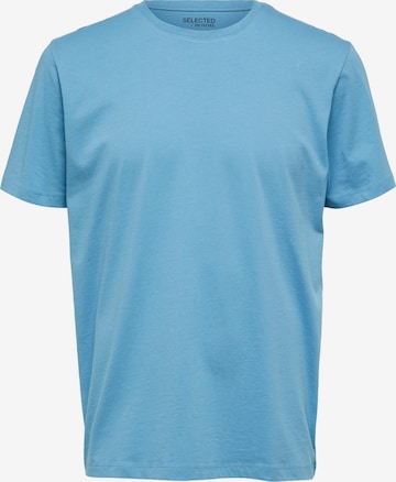 T-Shirt 'Aspen' SELECTED HOMME en bleu : devant