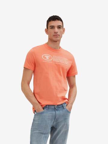 T-Shirt TOM TAILOR en orange : devant