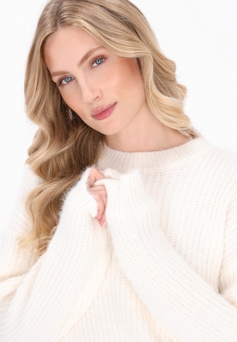 DreiMaster Klassik Pulover | bela barva