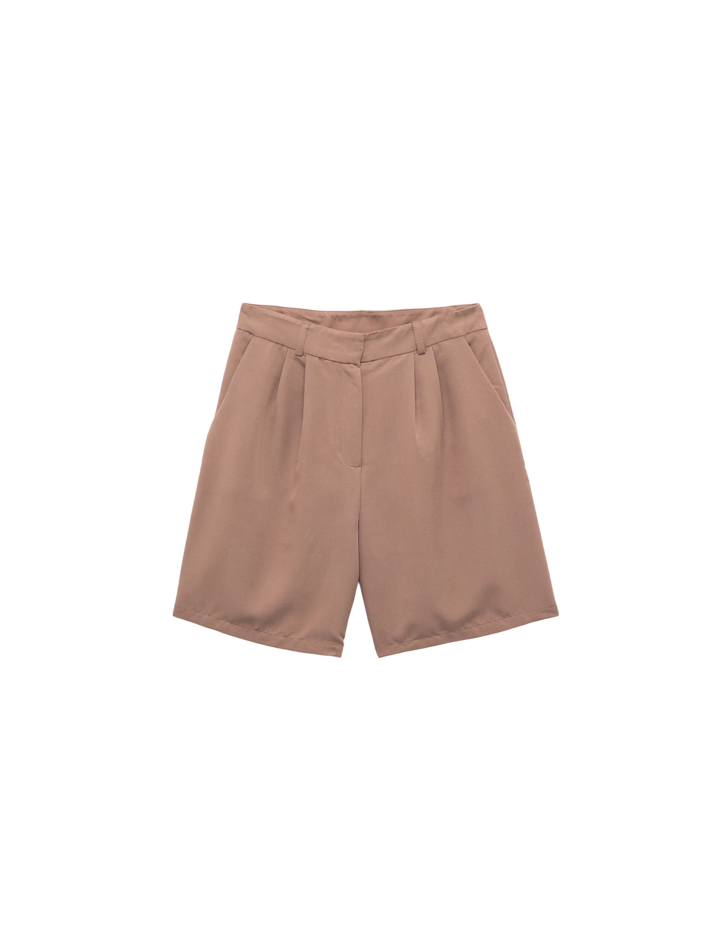 Koton Loose fit Pleat-front trousers in Brown: front