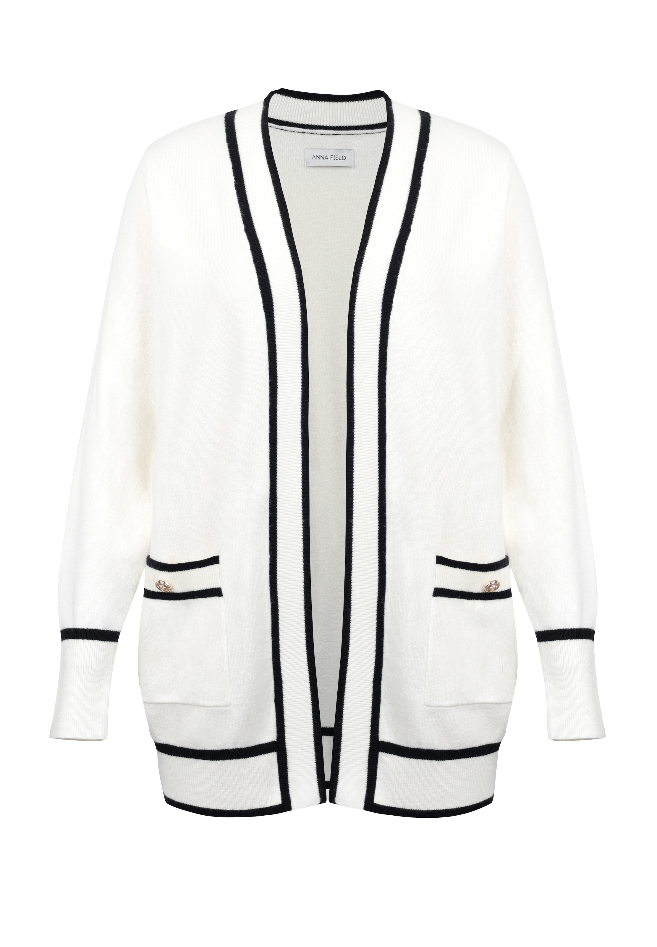 Anna Field Knit cardigan in XS in Black / White, Item view