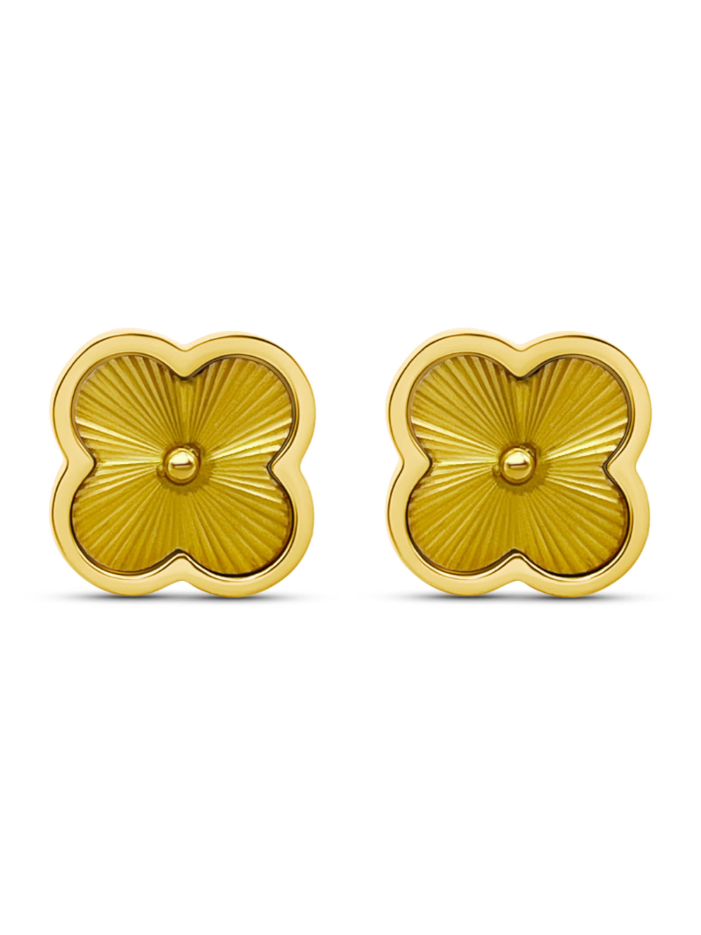 Pure Schmuck Earrings 'Clover Bright' in Gold: front