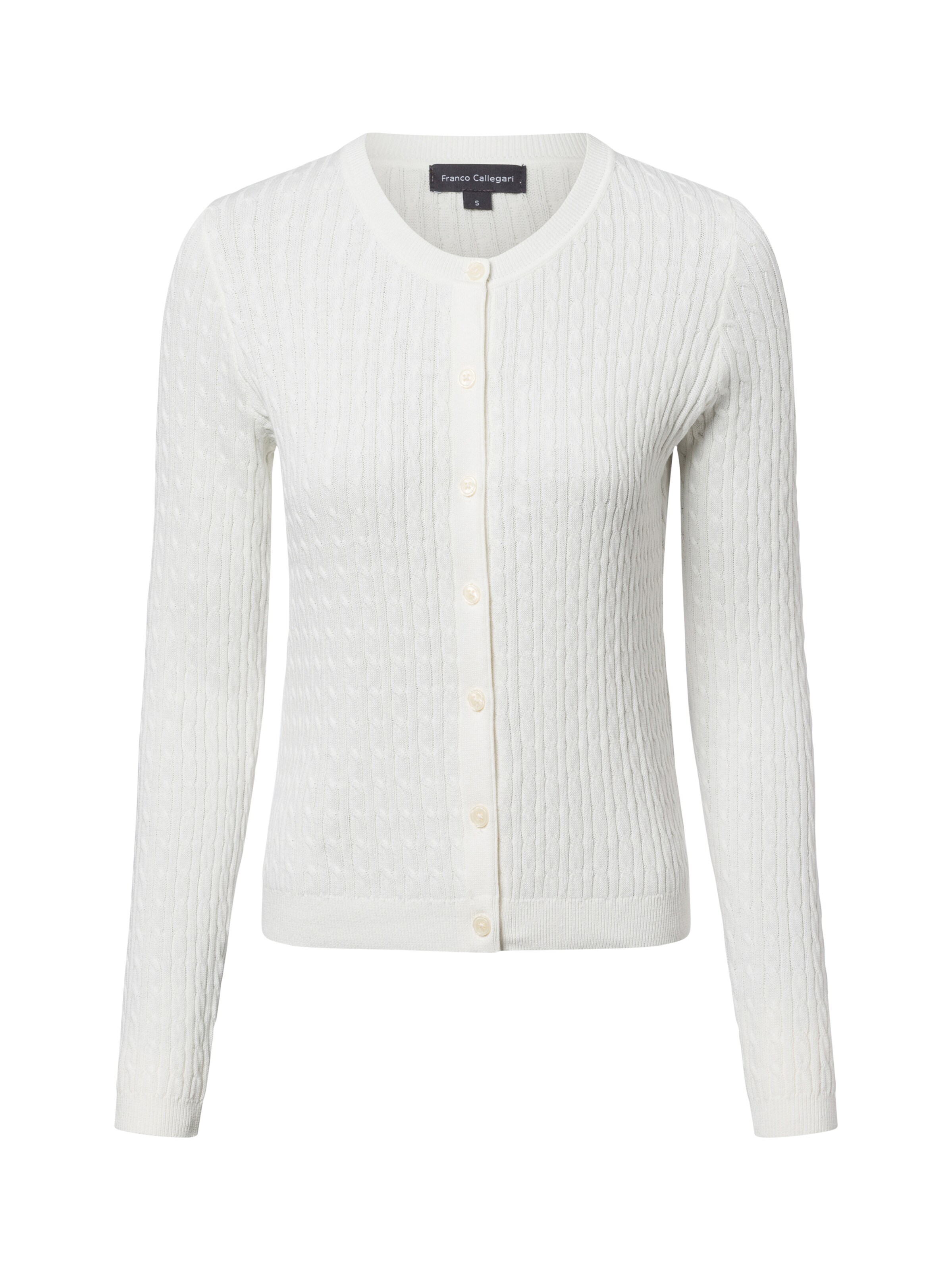 Franco Callegari Strickjacke in Weiß: Vorderseite