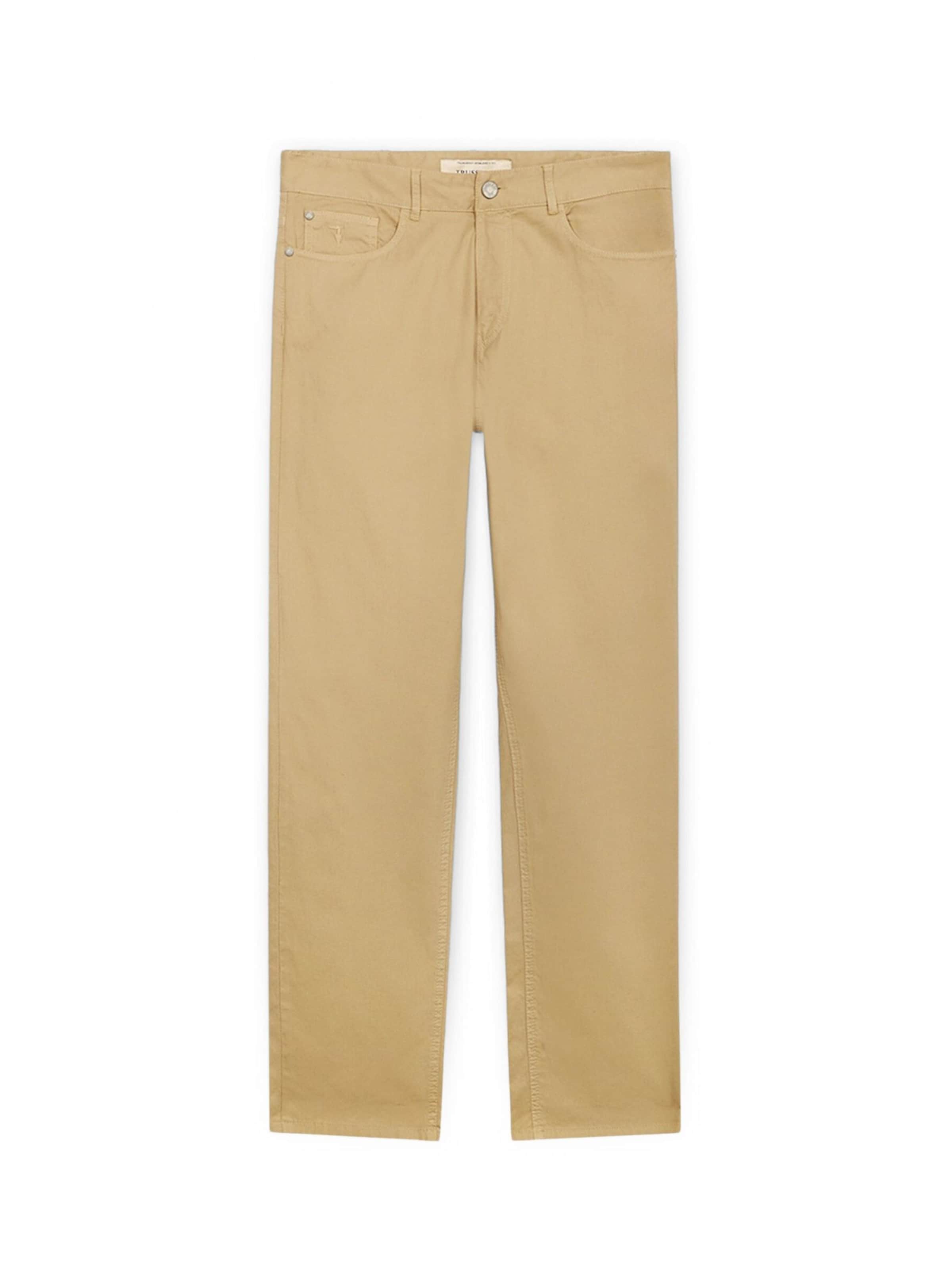 Trussardi Regular Broek in Beige: voorkant