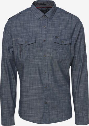 Coupe regular Chemise KOROSHI en bleu : devant