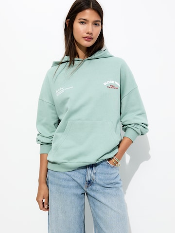 Pull&Bear Sweatshirt i grønn