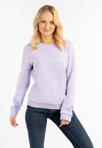 Sweat-shirt Schmuddelwedda en violet : devant