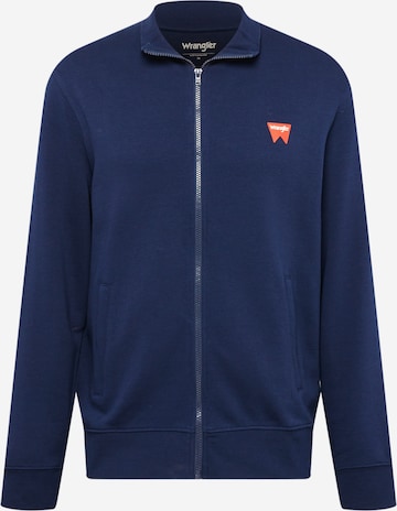 WRANGLER Zip-Up Hoodie in Blue: front