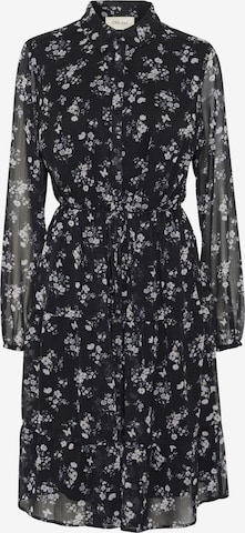 Cream Jurk 'Yuna' in Zwart: voorkant