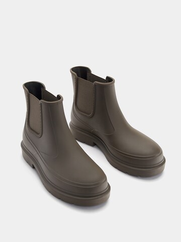 Pull&Bear Rubber boot in Green