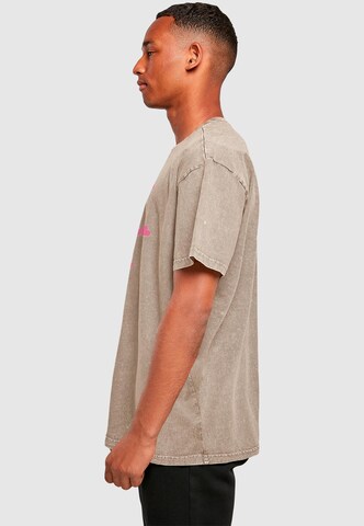 Merchcode T-Shirt 'Brandalised - Panda Guns With Hearts' in Grün