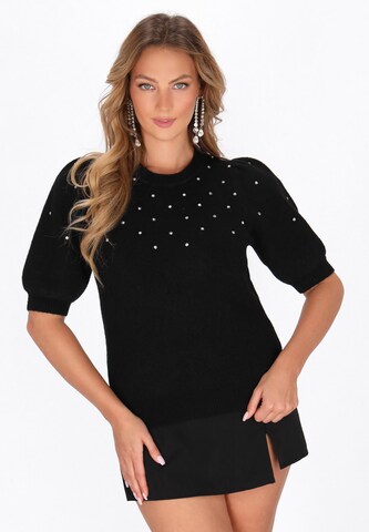 Pull-over faina en noir : devant