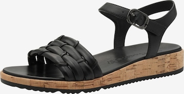 Sandales à lanières Tamaris en noir : devant