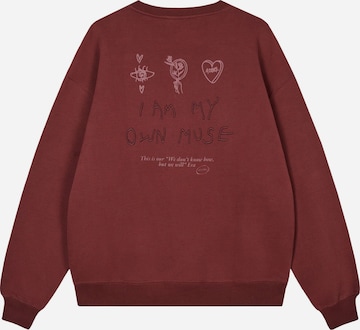 Sweat-shirt 'Muse' OH APRIL en rouge : devant