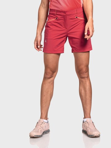 Schöffel Regular Outdoor trousers 'Hestad' in Red: front