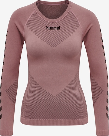 Hummel Функциональная футболка в Ярко-розовый: спереди