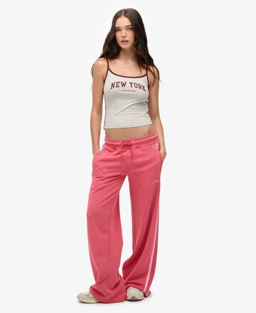 Loosefit Pantalon Superdry en rose