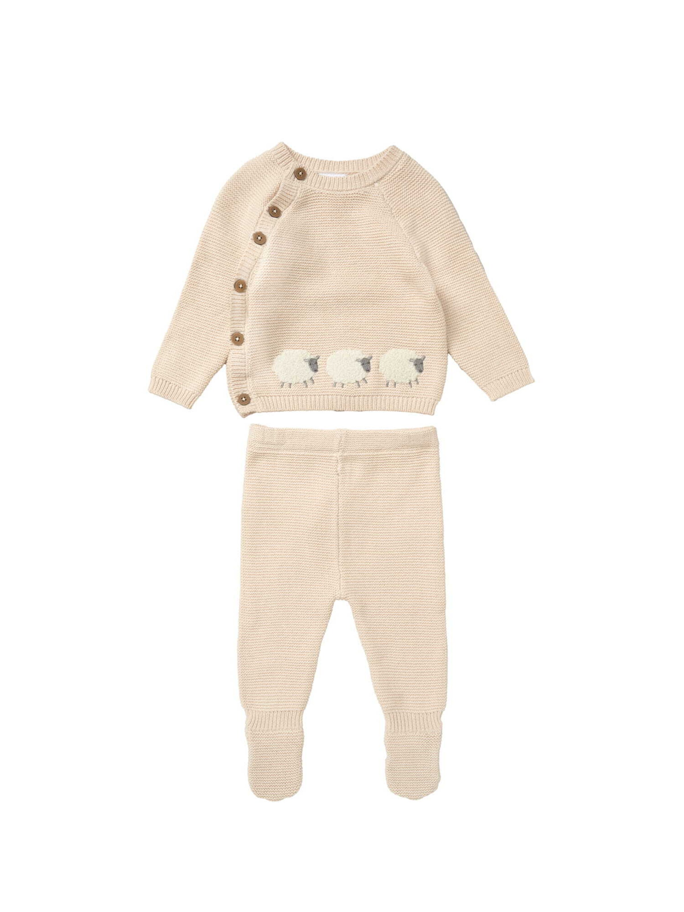 Rock a Bye Baby Boutique Set 'Schafe' in Beige: Vorderseite