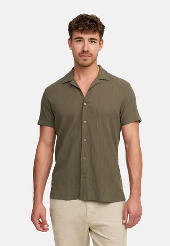 Coupe regular Chemise 'INWay' INDICODE JEANS en vert : devant
