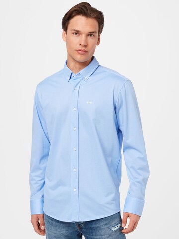 BOSS Black Regular fit Button Up Shirt 'JOE' in Blue: front